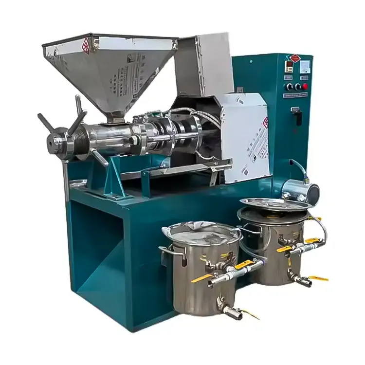 Electric temperature controlled screw oil press commercial oil filter all-in-one machine