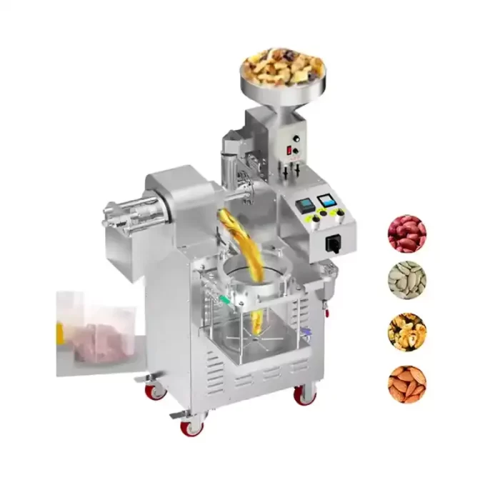 S01 Mobile commercial fully automatic 304 stainless steel temperature-controlled screw oil press Machine 2