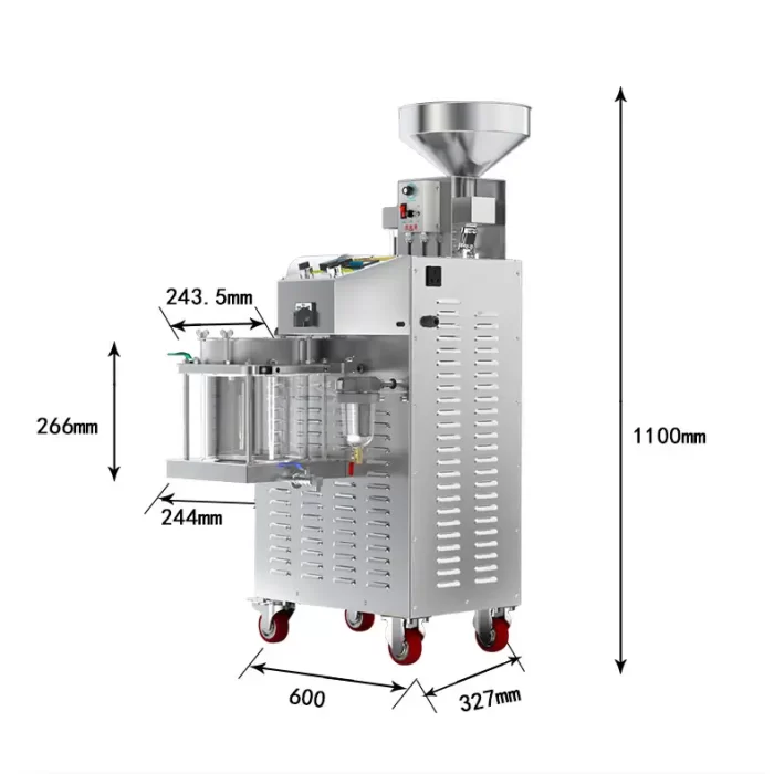 S01 Mobile commercial fully automatic 304 stainless steel temperature-controlled screw oil press Machine Parameters