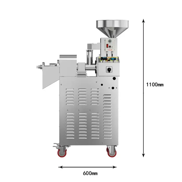 S02 Mobile commercial fully automatic 304 stainless steel temperature-controlled screw oil press Machine Parameters