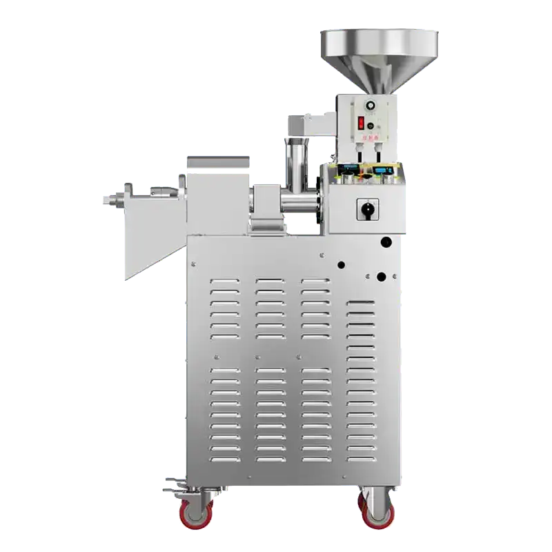 S02 Mobile commercial fully automatic 304 stainless steel temperature-controlled screw oil press Machine