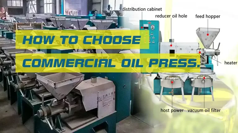 How to choose a commercial oil press machine