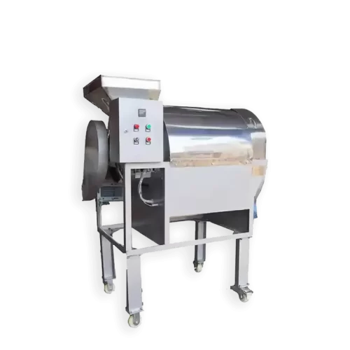 Universal wheel mobile nut oil seed rotary electric roaster machine (1)