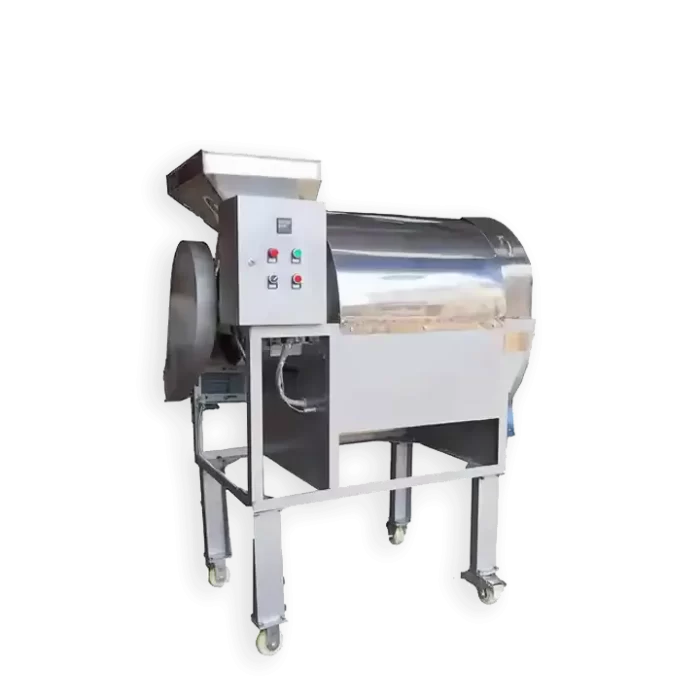 Universal wheel mobile nut oil seed rotary electric roaster machine (1)