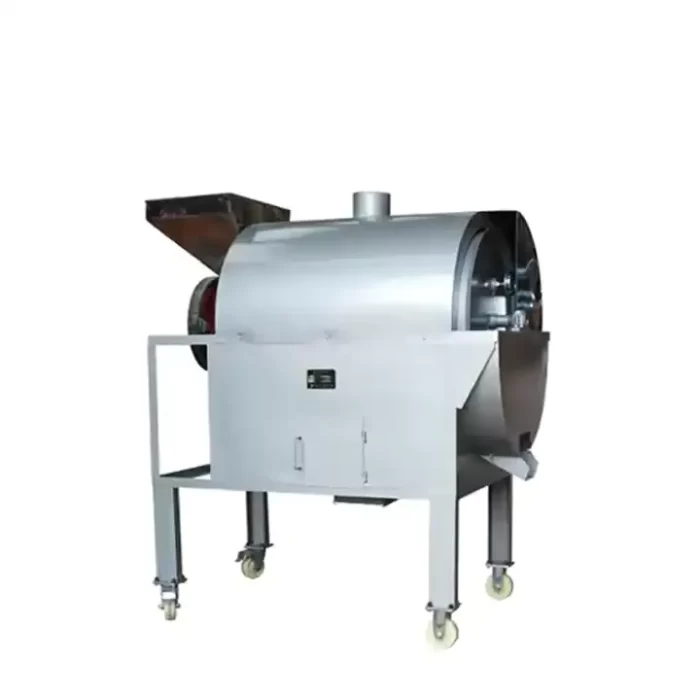 Universal wheel mobile nut oil seed rotary electric roaster machine (2)