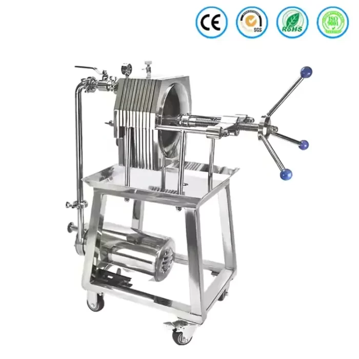 Motor driven stainless steel Plate Oil Filter Press with precision plates 3