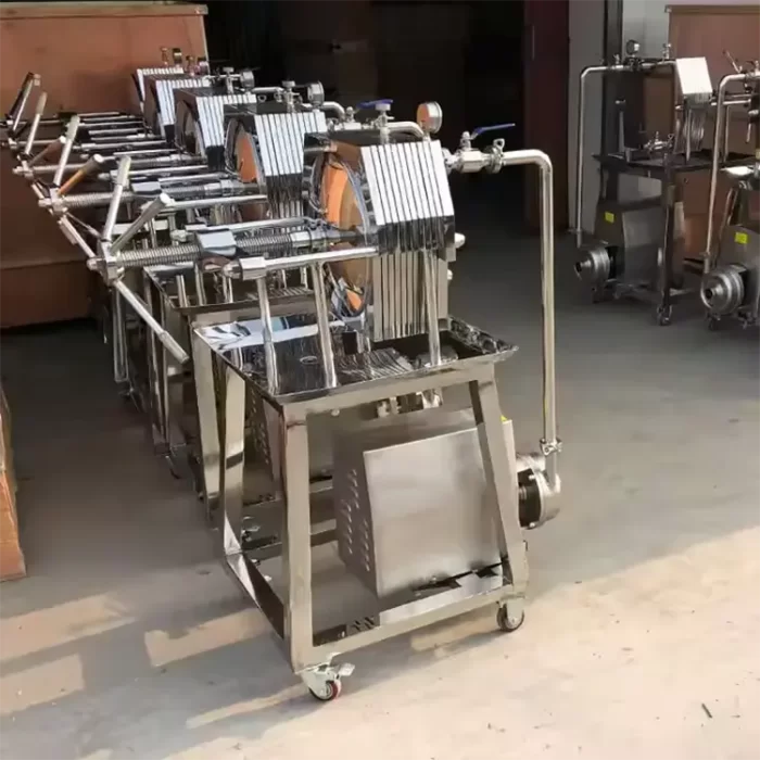 Motor driven stainless steel Plate Oil Filter Press with precision plates 5