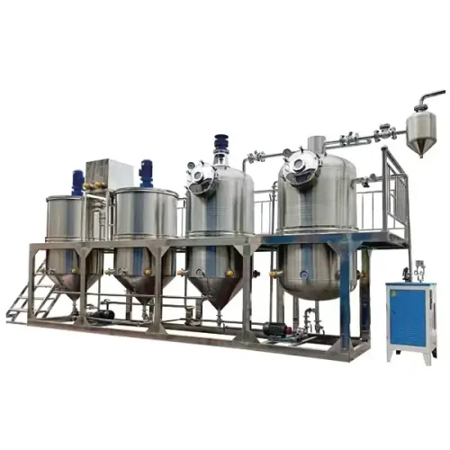 Customized refinery equipment for edible oil manufacturers. Large-scale refining system