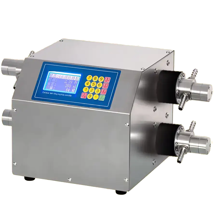 Semi-automatic four-head 10-500ml liquid weighing filling machine with conveyor Details 4H6500