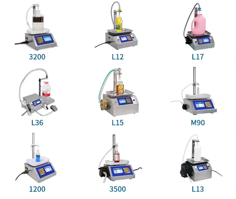 Small liquid filling weighing and quantitative edible oil filling machine Details model
