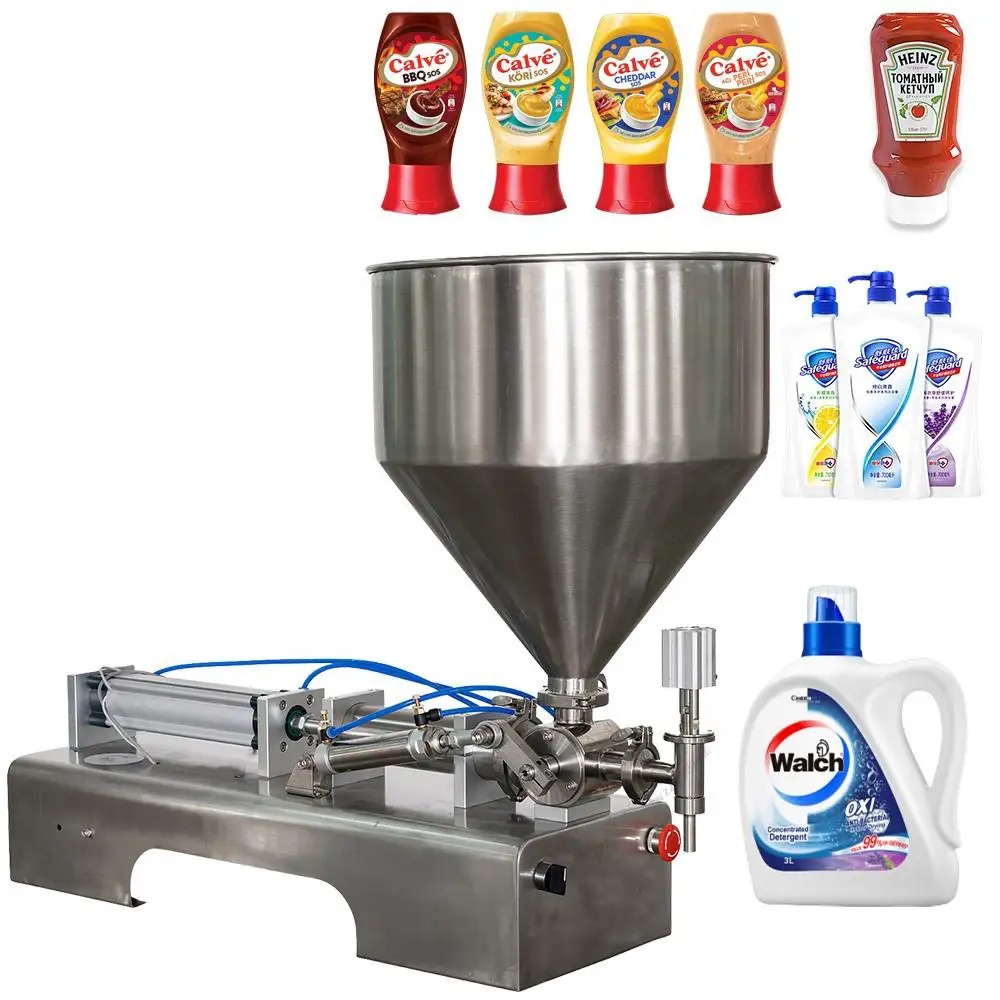 Small pneumatic gravity quantitative paste liquid filling machine wholesale price - الصورة 4