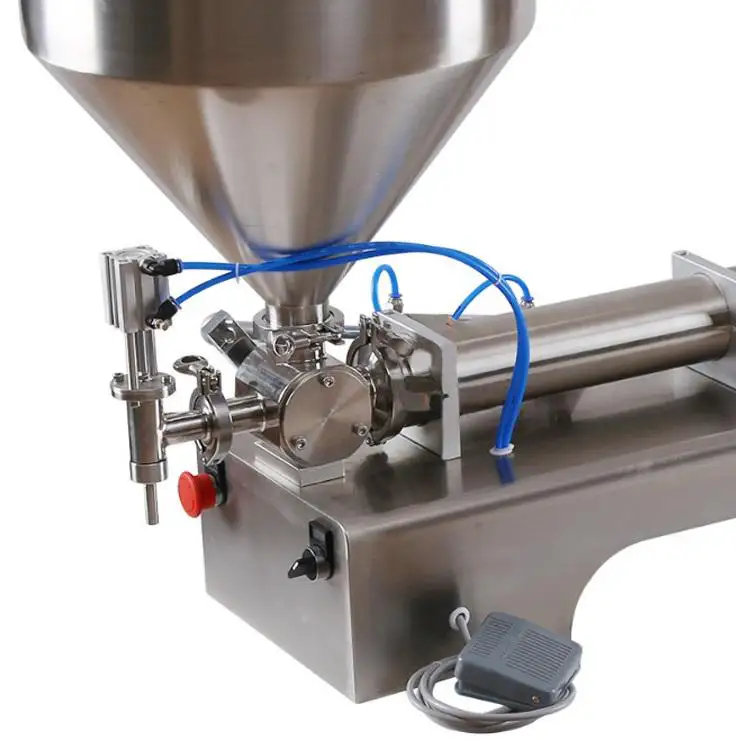 Small pneumatic gravity quantitative paste liquid filling machine wholesale price - الصورة 7
