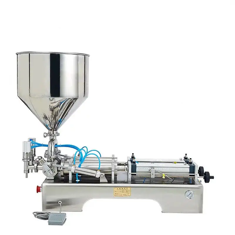 Small pneumatic gravity quantitative paste liquid filling machine wholesale price Dual-head 1