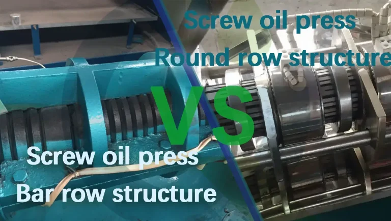 screw bar row oil press vs round row oil press machine