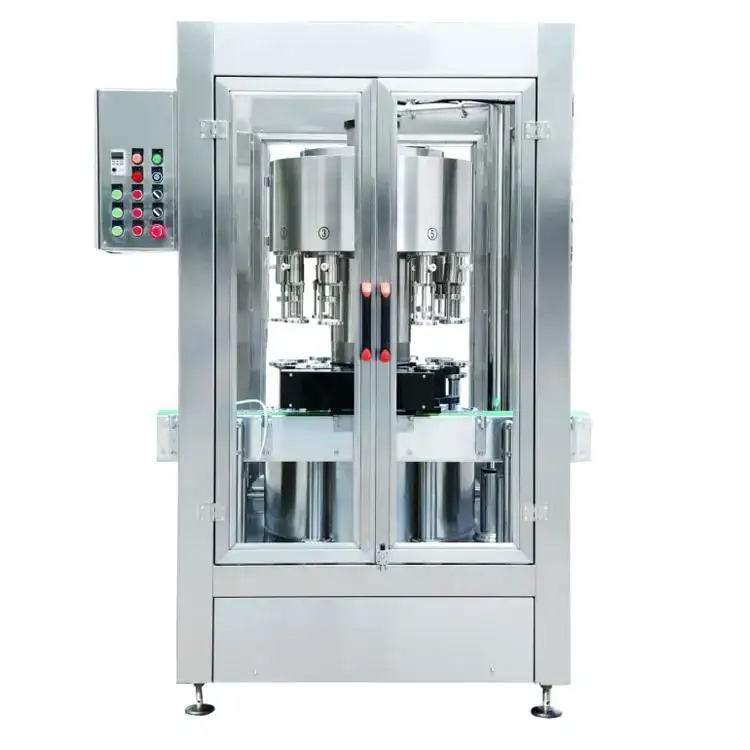 Automatic rotary vacuum negative pressure filler for wine, juice, beverages, and water 12 filling heads 7