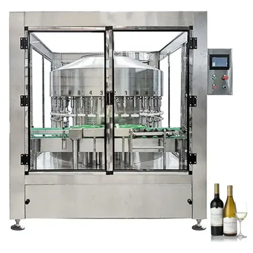 Automatic rotary vacuum negative pressure filler for wine, juice, beverages, and water 26 filling heads 1