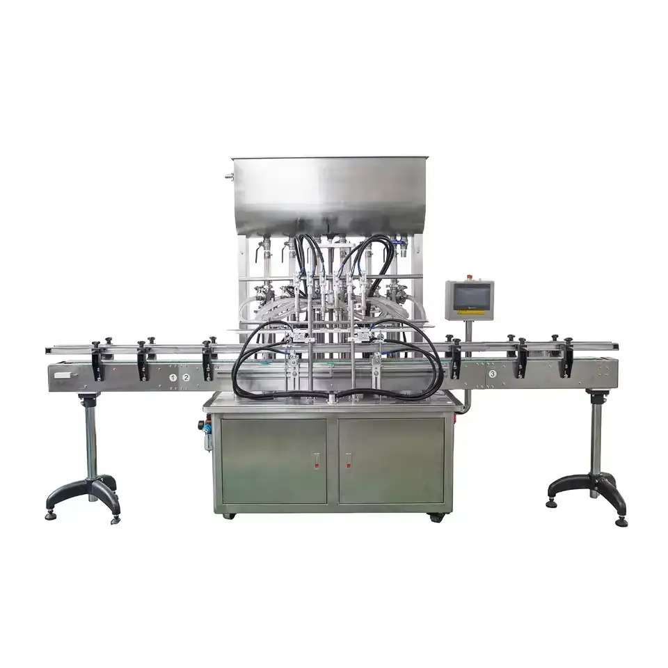 Customizable multi-filling head, pneumatic piston pump overflow filling machine 1
