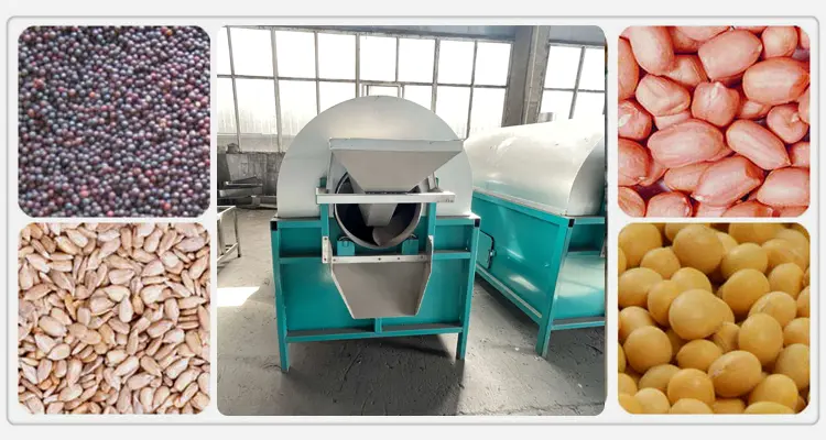 Drum oilseed roasting machine