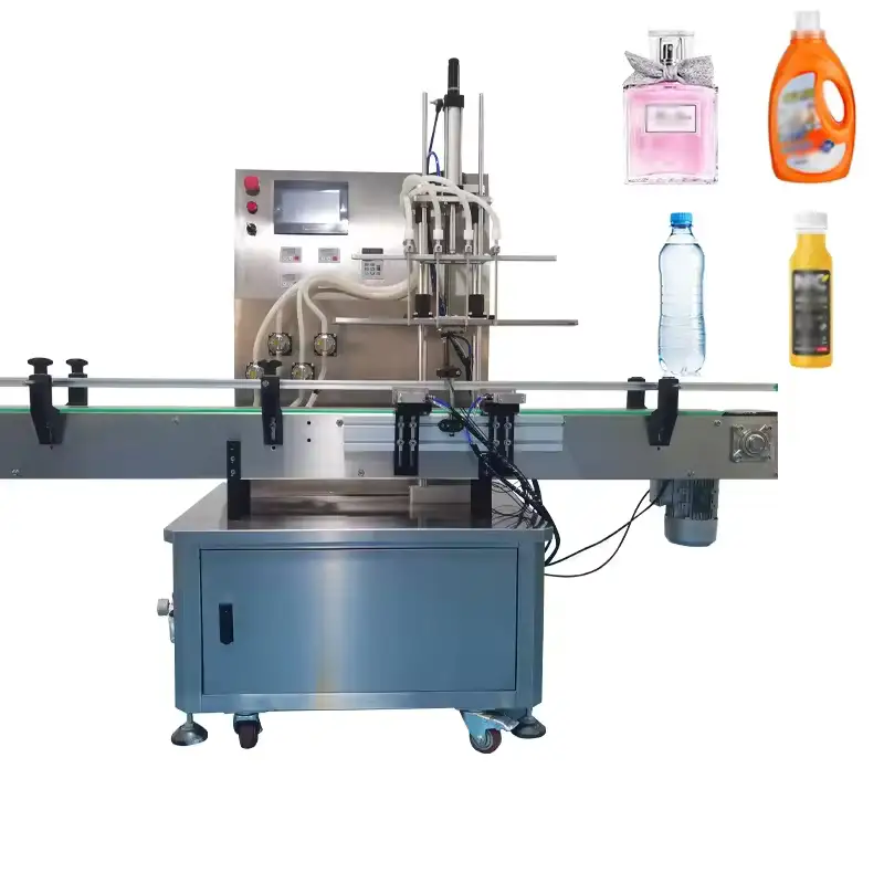 Fully automatic servo 4-head piston magnetic pump vertical filling machine 3