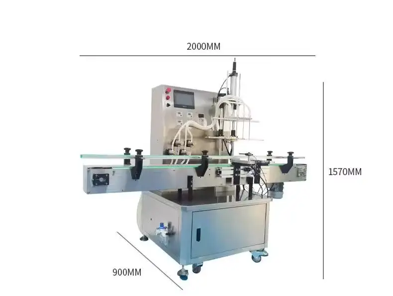 Fully automatic servo 4-head piston magnetic pump vertical filling machine 5