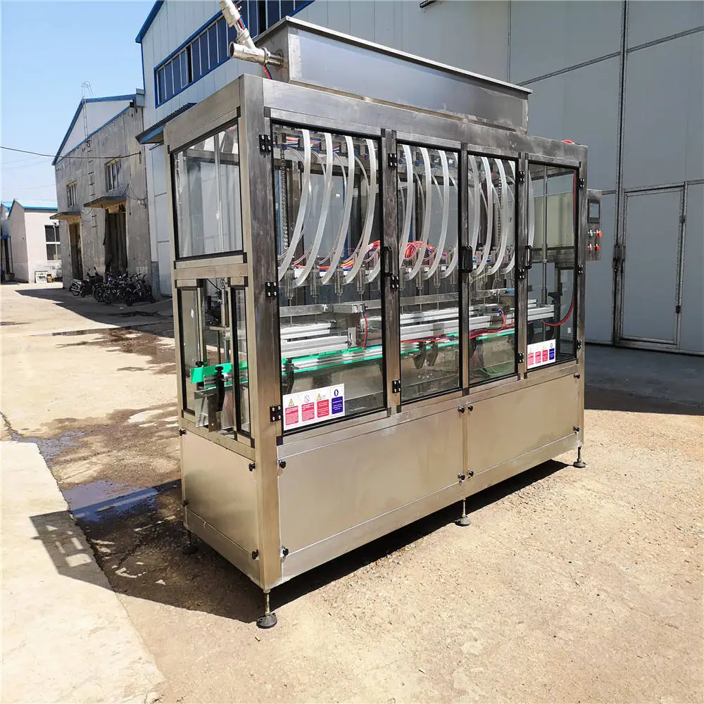 Fully automatic servo pump gravity type multi-head linear 12 filling machine 2