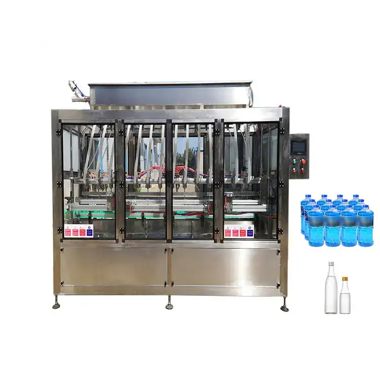 Fully automatic servo pump gravity type multi-head linear 14 filling machine 1