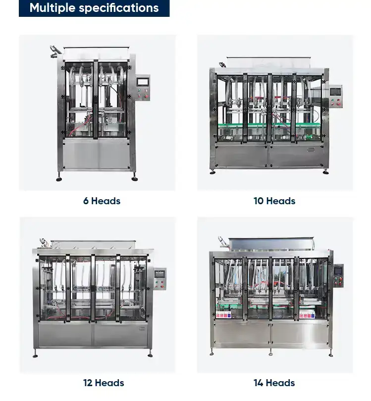 Fully automatic servo pump gravity type multi-head linear filling machine Details 1