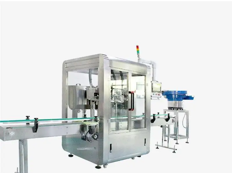 Photoelectric detection piston filling equipment with 2 filling heads automatically tracking filling machine 3