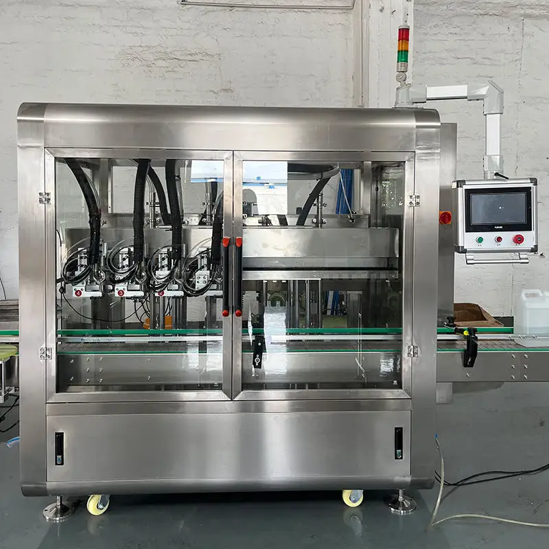 Photoelectric detection piston filling equipment with 4 filling heads automatically tracking filling machine 1