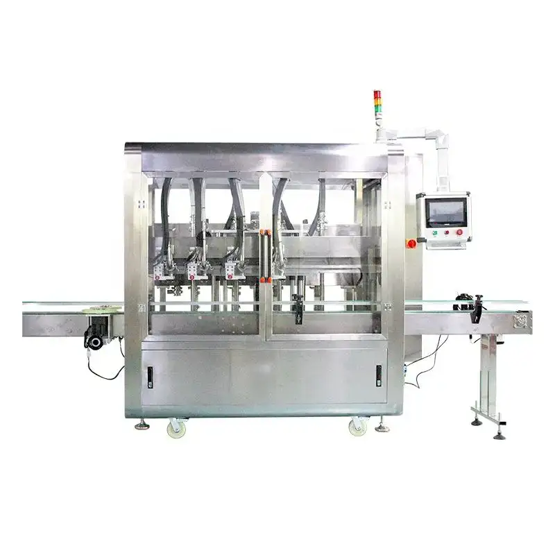 Photoelectric detection piston filling equipment with 4 filling heads automatically tracking filling machine 2