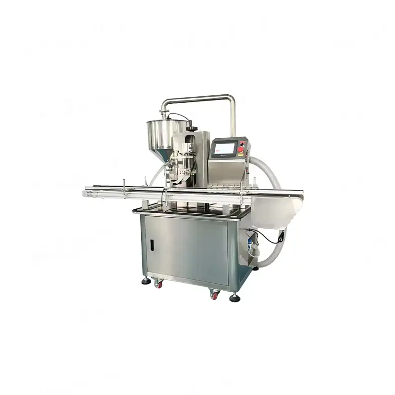 Semi-automatic single-head servo-operated gear pump liquid filling machine 80L U-shaped hopper 7