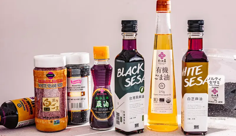 Various sesame oil products