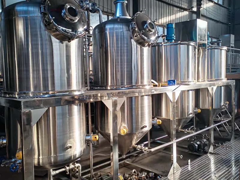 Brazil - Edible oil animal fat refining equipment under installation and commissioning