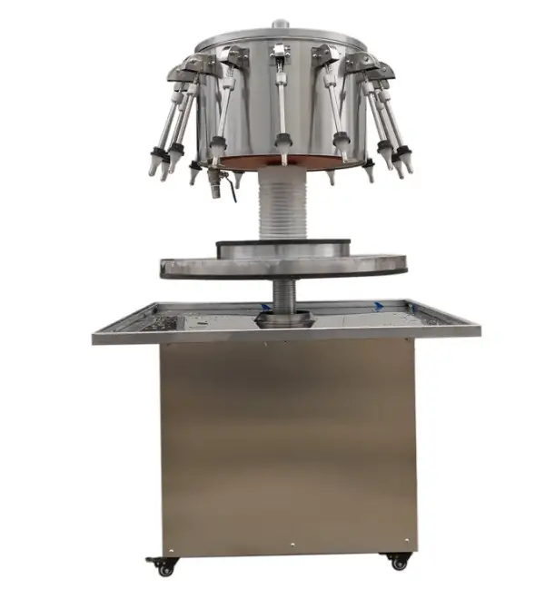 Semi-automatic 121418 rotary siphon liquid quantitative gravity filling machine 1