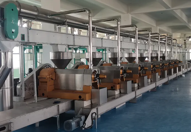 Vegetable oil pressing production line