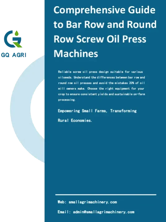 Comprehensive Guide to Bar Row and Round Row Screw Oil Press Machines