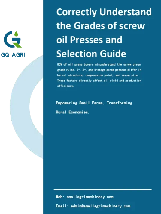 Correctly Understand the Grades of screw oil Presses and Selection Guide